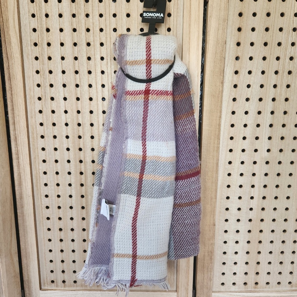 Oversize Scarf for Women Plaid Blanket Scarf Winter Warm Tartan NWT Oblong